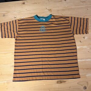 Vintage Erika And Company Striped T-Shirt Crest Embroidered Single Stitch